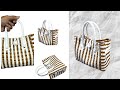 Jali woven plastic bag tutorial without striped pattern prints