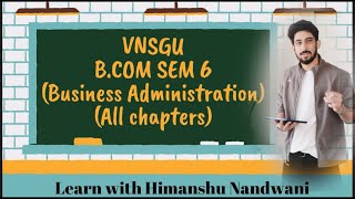 T.Y.B.Com | Sem 6 | Business Administration - Material Management | VNSGU #himanshunandwani