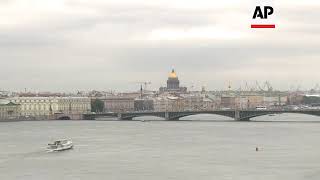 Time lapse of St Petersburg ahead of WC semifinal