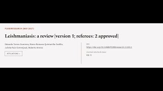 Leishmaniasis: a review [version 1; referees: 2 approved] | RTCL.TV