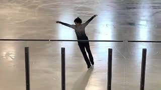 Kazuki Tomono 友野一希 SP morning practice @ Montpellier Worlds 2022