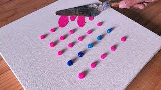 Pink & Blue / Simple Abstract Landscape Painting Demo / For Beginners / 365 Days Challenge / Day #71