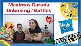 Maximus Garuda G3  Unboxing and Battles Beyblade Burst