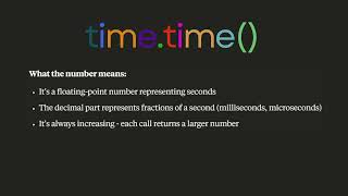 Learn about time.time() in Python - From course I built 2 years ago #pythonprogramming