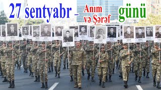 27 sentyabr – Anım və Şərəf günü