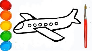 How to Draw an Airplane - Airplane Drawing for Kids