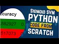 Heart Classification SVM with sigmoid kernel Scratch Python Code / SVM Scratch Python Code