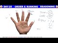 order and ranking reasoning tricks and formulas order and ranking concepts day 25 aso ssc osssc cgl