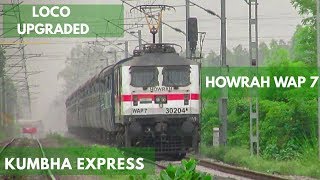 LOCO UPGRADED : KUMBHA EXPRESS speeds with MOST POWERFUL Locomotive WAP 7