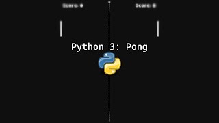 Python 3: Pong