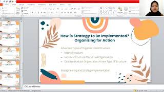 Strategy Implementation: Organizing For Action - Part II