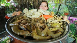 Shrimp Porridge Cooking For Dinner | Cooking With Sros