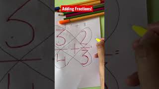 Butterfly method to add Fractions 🦋 #math #tutor #mathtrick #shorts #fraction #addingfractions