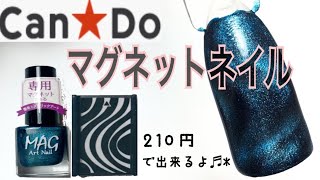 【Can★Do】１００均マニキュアのマグネットネイルをやってみました♪