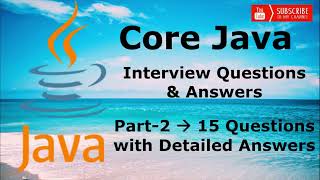 #2 - Core Java Interview Questions & Answers Part-2 [MOST ASKED] | Tricky Java Questions | 1-3 Years