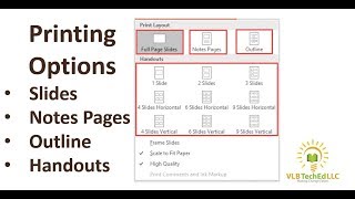 PPT 2016 Printing Options