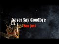 Bon Jovi - Never Say Goodbye (Original Music Karaoke)