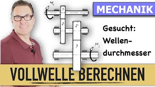 Durchmesser einer Vollwelle Torsionsspannung | Torsion | Festigkeitslehre | Schubspannungen