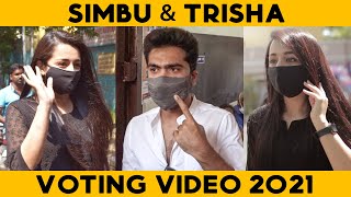 STR  and Trisha Voting Video | Simbu Latest | Trisha Latest |TN Election 2021 | Top Tamil News