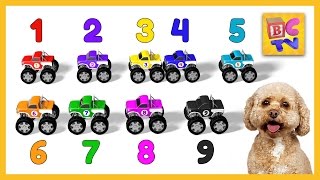 Learn to Count to 10 with Monster Trucks | Educational Cartoon for Kids by Brain Candy TV