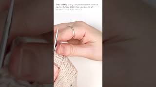 Step 2 for Knitting Horizontal Buttonholes #knittingpatterns #knitting