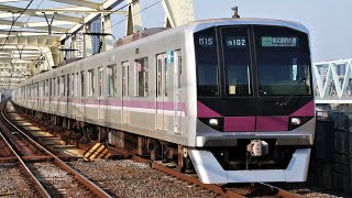 東京メトロ半蔵門線08系102F 51S 準急 東武動物公園行き 東武伊勢崎線(東武スカイツリーライン) 小菅駅 通過