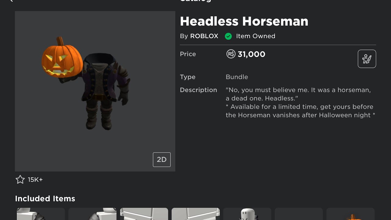 BUYING HEADLESS HORSEMAN ON ROBLOX!!! 31,000 ROBUX!!! - YouTube