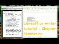 Libreoffice writer tutorial : Chapter Numbering