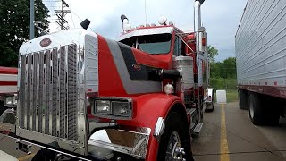 STUNNING Red Peterbilt Truck At Joplin MO Truck Stop #peterbilt