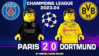 PSG vs Borussia Dortmund 2-0 • Champions League 2023/24 All Goals & Highlights in Lego Football