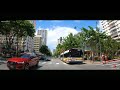 waikiki drive kalakaua ave hilton lagoon kuhio ave 🌴 hawaii 4k driving