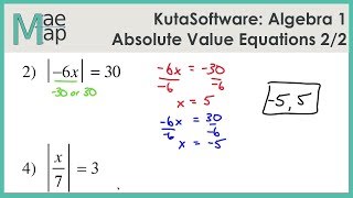 KutaSoftware: Algebra 1- Absolute Value Equations Part 2