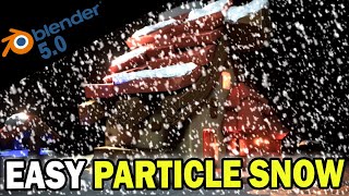 SNOW in BLENDER 5.0 - EASY Particle Simulation Tutorial