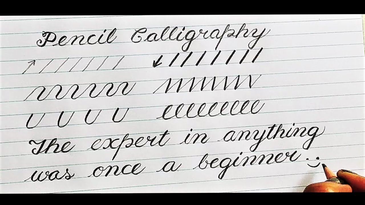 Pencil Calligraphy | Calligraphy For Beginners | Hand Lettering ...