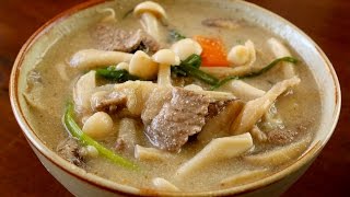 Mushroom soup ( 버섯들깨탕: Beoseot-deulkkae-tang)