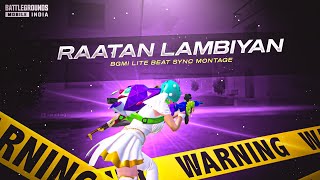 Raatan Lambiyan × BGMI LITE 🥀💜 | Soothing Beat Sync Montage | Made On Android | #wewantbgmilite