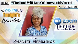 21 Days Prayer \u0026 Fasting with Pastor Thomas and Lady Thomas | Speaker: Sister Shaniel Hemmings