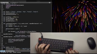 ASMR Programming - Coding Firework Animation - No Talking
