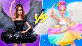 Rainbow Ballerina vs Dark Ballerina / 15 Awesome Barbie DIYs
