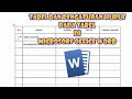 Belajar Tabel di microsoft word office part 1 [insert table dan pengaturan Huruf]