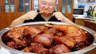 一整只鸡，阿强做“猪肉勾鸡”，肉质Q弹大口啃着吃真过瘾｜Mukbang【cram阿强】