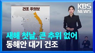 [날씨] 새해 첫날, 큰 추위 없어…동해안 대기 건조 / KBS  2025.01.01.