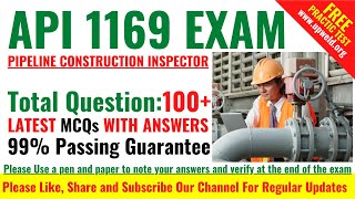 Top 100+ Latest API 1169 Pipeline Construction Inspector Exam Question and Answers