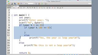032 Nested if else checking leap year