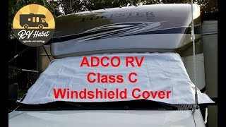 ADCO RV Class C Windshield Cover - Install and Review - Ford E350 / E450