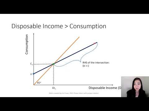 When the consumption function lies above the 45 degree line households?