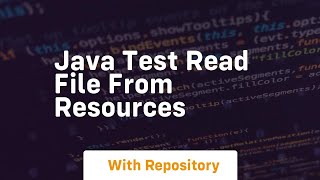 java test read file from resources