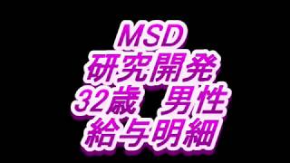 【給与明細】MSD　研究開発　32歳男性