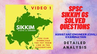 SPSC Sikkim GK Video 1 Detailed Analysis of Assistant Engineer Civil Exam 2018
