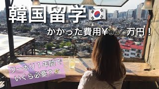 【韓国留学】１年間でかかる費用¥200万円？ワーホリでいくら必要？｜한국유학 #shorts